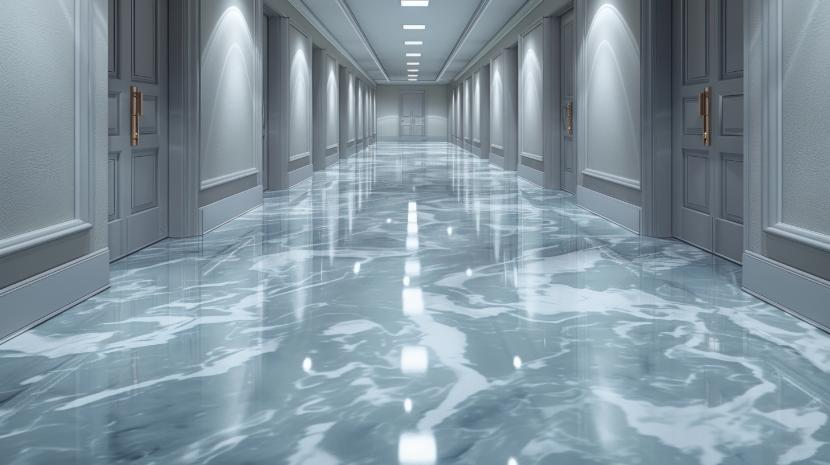 Marbled Epoxy Flooring